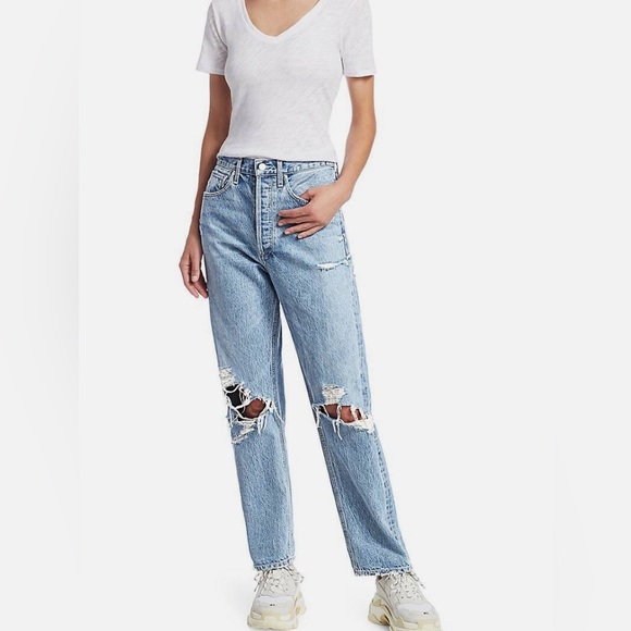 Agolde major distress 90’s denim - Picture 4 of 16